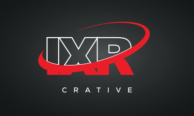 IXR letters creative modern logo icon with 360 symbol 