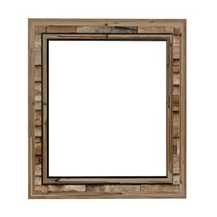 abstract wooden frame isolated
