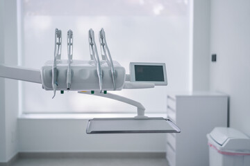 Modern dental tools in clinic office