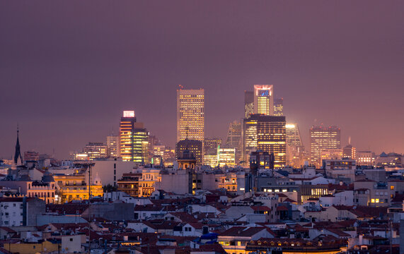 Cityscape with diverse architectural styles