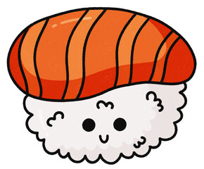 Kawaii sushi rolls sashimi
