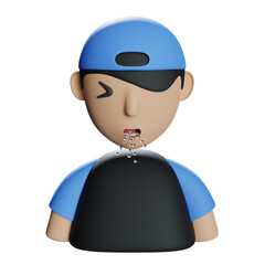 cough 3d icon illustration