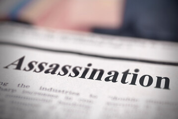 Assassination written newspaper
