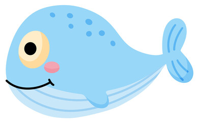 Cartoon whale icon