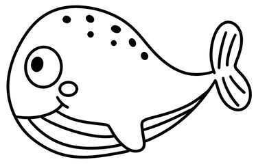 Whale line icon
