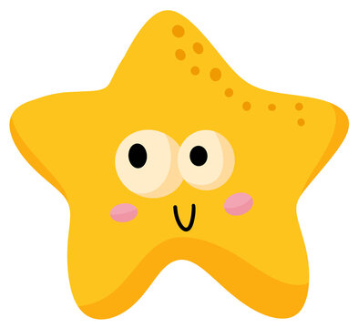 Cute cartoon starfish