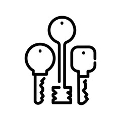 Keys olor line icon. Pictogram for web page