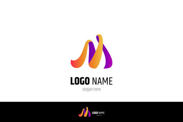 modern letter M for business logo