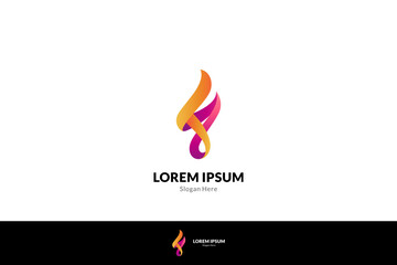 Fototapeta premium abstract letter F for business logo
