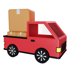 delivery truck 3d icon illustration