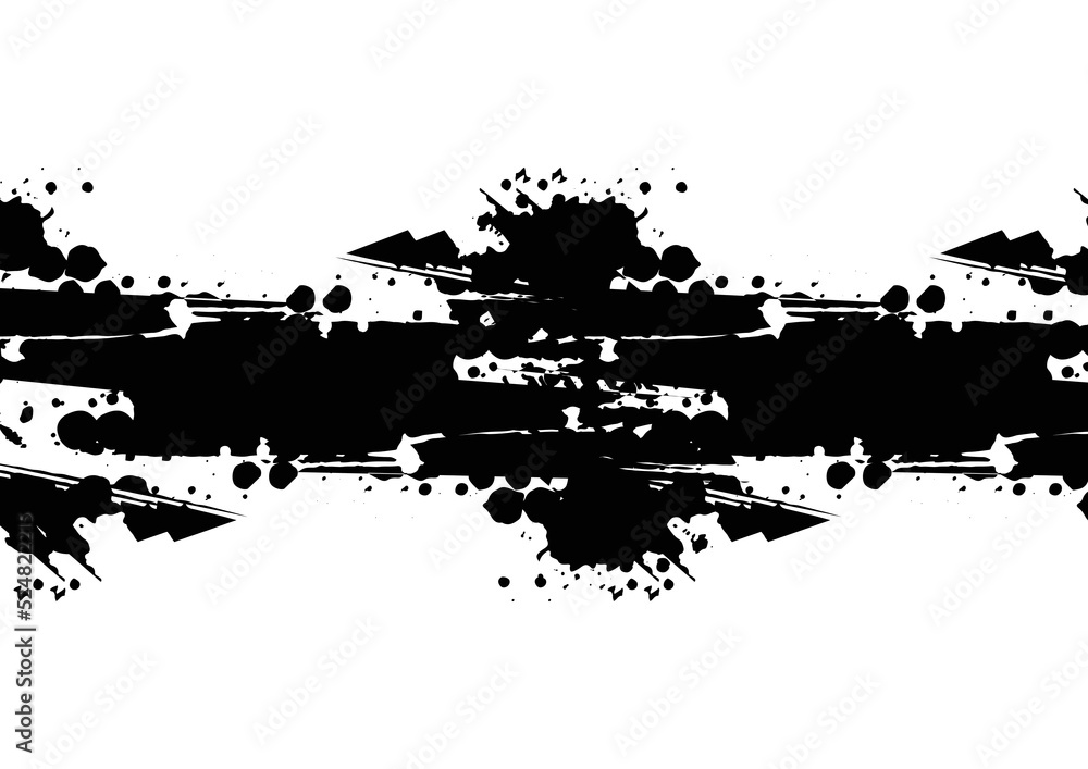 Poster vector grunge ink splatter background. splash ink black color element with a space for your text. il