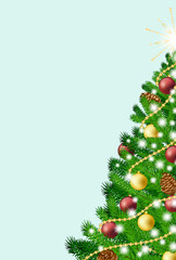 Card with Christmas tree