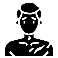 CHEST WOUND glyph icon