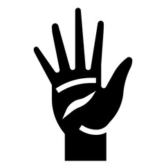 Fototapeta premium CUT HAND glyph icon