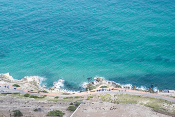 coast sea ​​seen from the rock of gibraltar