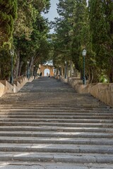 Calvary stairs leading to the Sanctuary of Sant Salvador