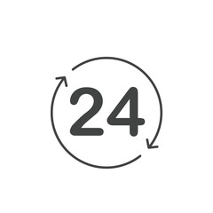 24 hours sales icons  symbol vector elements for infographic web