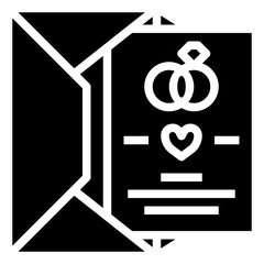 WEDDING CARD glyph icon