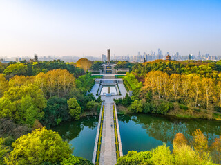 Obraz premium Aerial photography of Yuhuatai Scenic Area, Nanjing City, Jiangsu Province, China