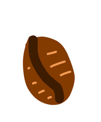 Coffee bean vector illustration. Coffee bean logo design