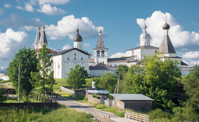 Ferapontov monastery in the village in summer day in the Vologda region Russia