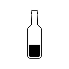 Leftover bottled beverage icon. Vector.
