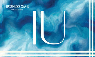 IU initial logo | initial based abstract modern minimal creative logo, vector template image. luxury logotype logo, real estate homie logo. typography logo. initials logo.