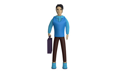 3d illustration of businessman 