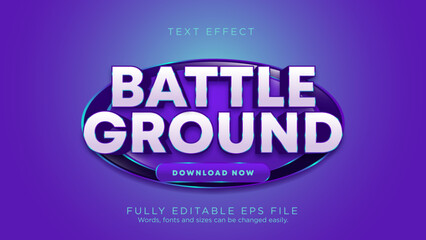 Battleground UI Button Text Effect Font Type