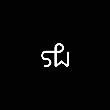 SPW SPW Logo Design, Creative Minimal Letter SPW SPW Monogram