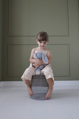 portrait of a little child in a dress in ruse bulgaria 