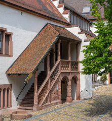 The court arbor (Gerichtslaube) behind the old town hall in Freiburg. Baden Wuerttemberg, Germany, Europe