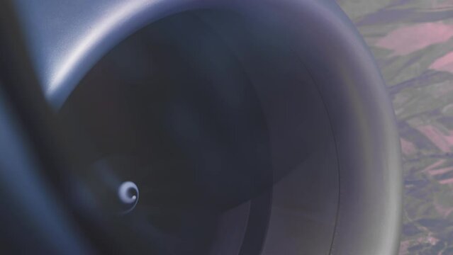 Boeing 737 engine during flight