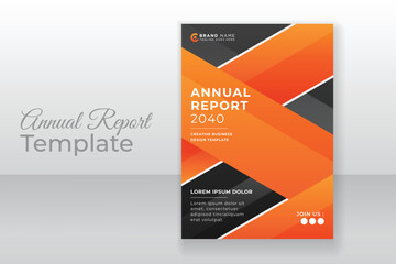 Modern abstract colorful business annual report cover template