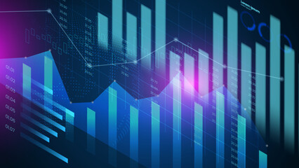 Stock market graph in graphic concept