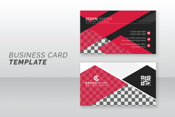 Red and black modern creative business card design
