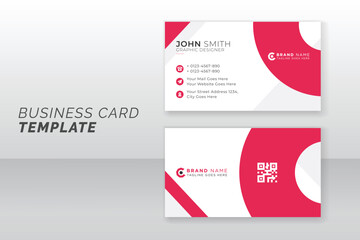 Clean creative shapes business card design