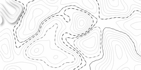 Fototapeta premium abstract Pattern with Topographic map and maunt map with river and sea background. Line topography map contour background, geographic grid. Abstract vector illustration. 