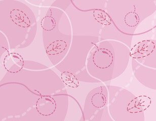 Cherry streaks on a colored background Pink, modern background.