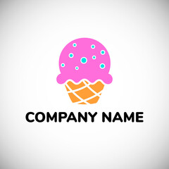Vector logo design template for confectionery. Ice cream logo design. Vector illustration