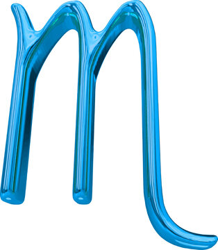 Zodiac 3d sign in blue