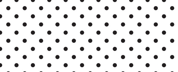monochrome polka dot black and white seamless pattern background