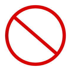 Stop sign icon, no sign, red warning. Vector illustration. EPS 10.
