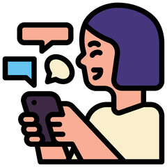 chat filled outline icon