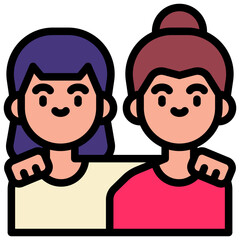 hangout filled outline icon