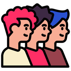 men filled outline icon