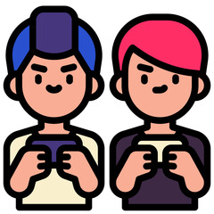 playing filled outline icon