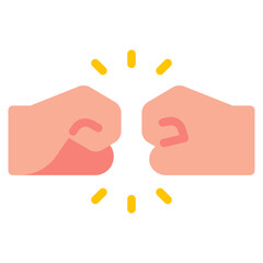 fist bump flat icon