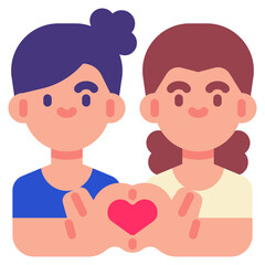 relationship flat icon