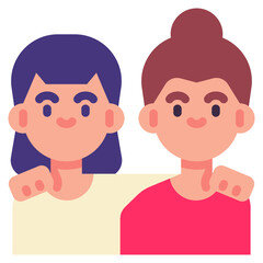 hangout flat icon